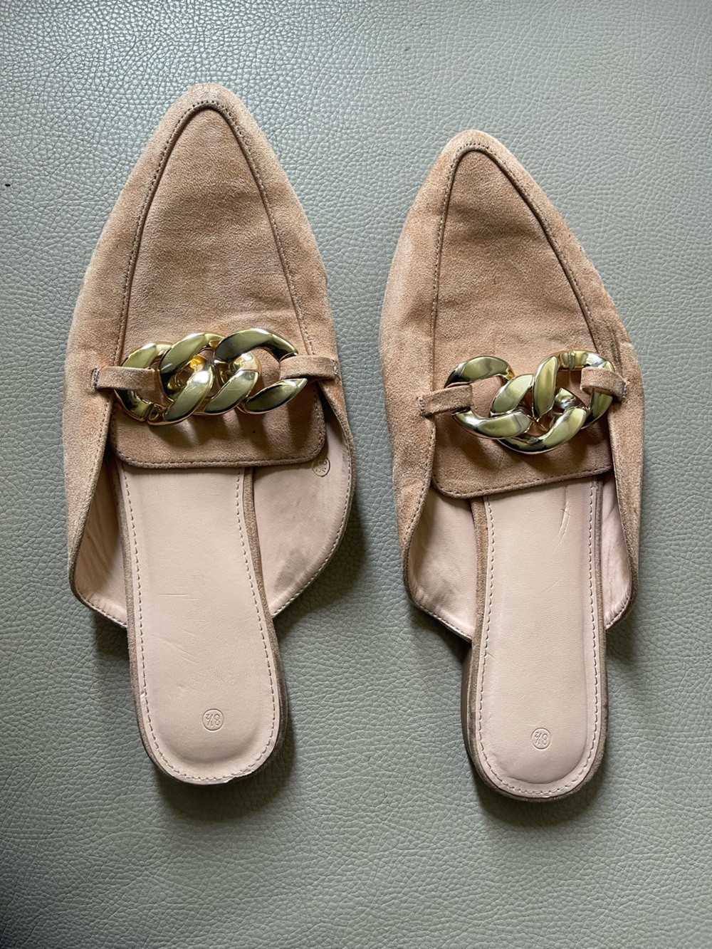 Tan Suede Men's Pointed Slip-On Loafers